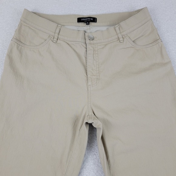 Lafayette 148 Pants Womens 8 Petite Straight Leg‎ Stretch Casual Lightweight - Picture 2 of 9